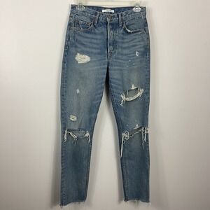 GRLFRND Karolina High Rise Skinny Jeans Womens Size 25 Distressed
